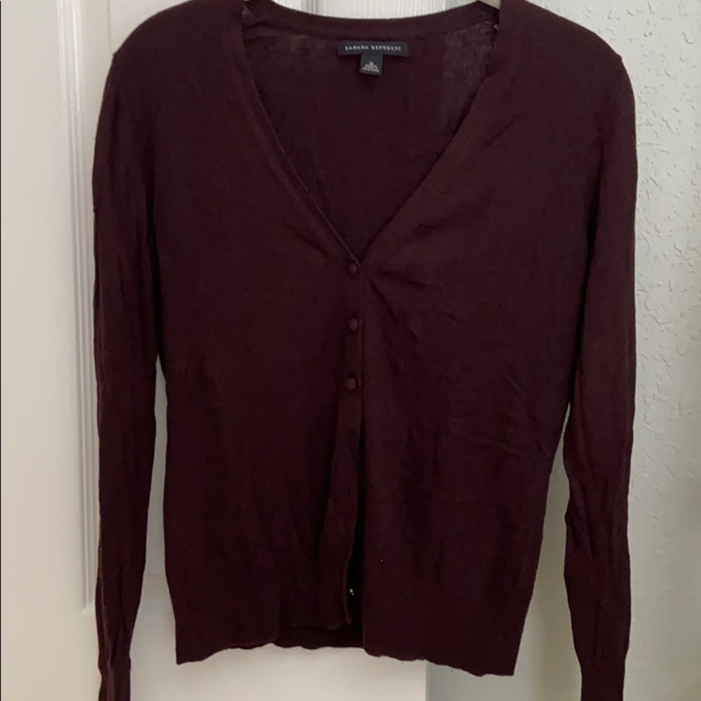 Banana Republic plum cardigan size medium